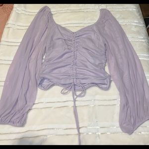 Light purple crop top